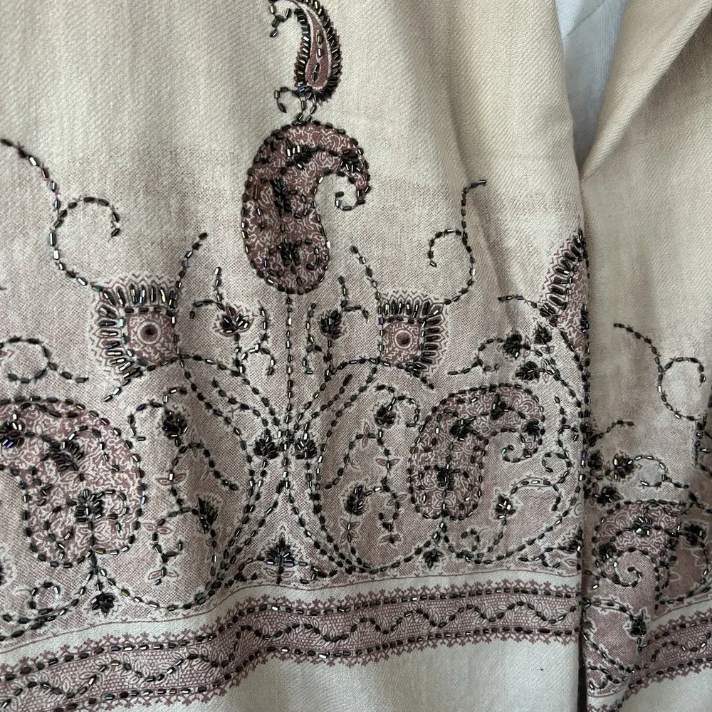 Large‎ Scarf With sequins vintage boHo Lots Of Sparkle